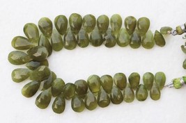Natural, 8 inch long strand faceted pear VASONITE briolette beads 10.5 -- 16 mm  - £38.73 GBP