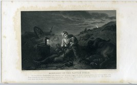 Midnight on the Battle Field 1887 Engraving My Story of War Livermore - £27.66 GBP