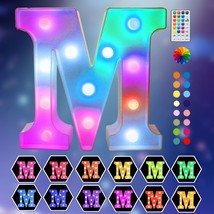 Light Up Colorful Led Marquee Letter Lights, 18 Colors Changing Alphabet Letters - £20.55 GBP