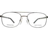 Genesis Eyeglasses Frames G4002 GUN Gunmetal Gray Square Full Rim 55-17-140 - £55.35 GBP
