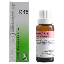 5x Dr Reckeweg Germany R45 Laryngin Drops 22ml | 5 Pack - £30.97 GBP
