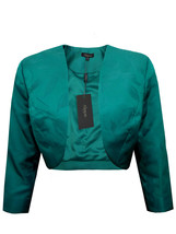 Ladies/Women&#39;s EX Alexon GREEN Cropped Jacquard Bolero Jacket Size 10 RR... - $49.10