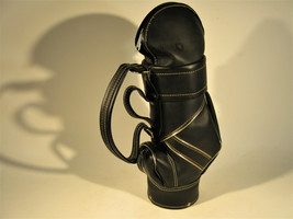 Miniature Leather Golf Bag Accessory For Bringing The 19th Hole Along! Great Gif - £16.05 GBP