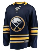 Fanatics NHL Buffalo Sabres Breakaway Home Jersey Blue Gold Mens Size M - £63.99 GBP