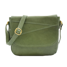 DR346 Women&#39;s Leather Small Cross Body Bag Sage - £38.96 GBP