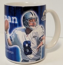 Troy Aikman Dallas Cowboys NFL QB Club 4 1/2&quot; Coffee Mug - £11.82 GBP