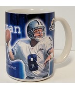 Troy Aikman Dallas Cowboys NFL QB Club 4 1/2&quot; Coffee Mug - £12.03 GBP