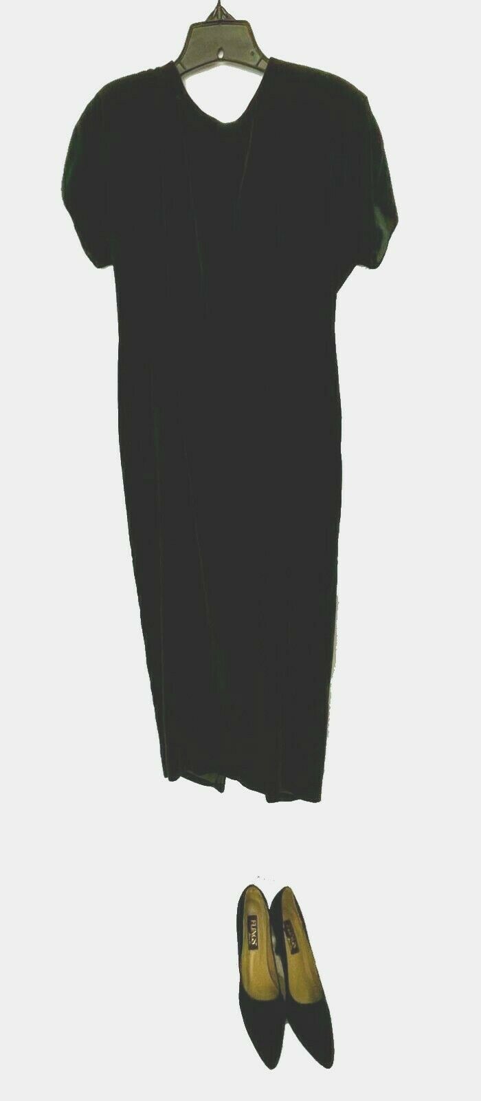Dress, Green Velvet, Mother of the Bride/Groom (Sz 12) w Matching Shoes,... - $42.33+
