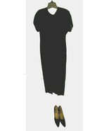 Dress, Green Velvet, Mother of the Bride/Groom (Sz 12) w Matching Shoes,... - $793.51 MXN+