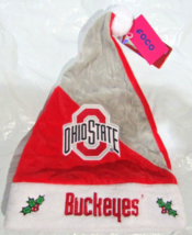NCAA Ohio State Buckeyes Season Spirit Gray &amp; Red Basic Santa Hat FOCO - £21.86 GBP