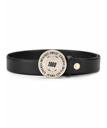 VERSACE JEANS COUTURE Round Buckle Leather Belt 1988 - $4,701.82 MXN