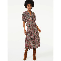 Scoop Women&#39;s Split Neck Tiered Midi Dress - Size XL (16-18) - £15.72 GBP