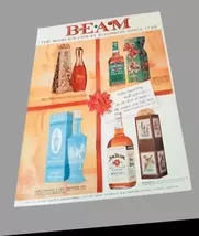 1960 VTG Jim Beam Bourbon Print Ad Holiday Ad w/Christmas Decanters, Pac... - $10.00