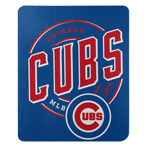 MLB Chicago Cubs Rolled Fleece Blanket 50&quot; by 60&quot; Style Called Campaign - £23.58 GBP