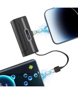 SYSFUN Portable Power Bank 4800mAh USB-C Fast Charger Black Compact - $124.07 MXN