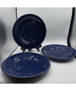Pottery Barn Sausalito 12” Dinner Plate Charger Pasta Bowl Blue Set Of 3... - £23.97 GBP
