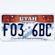  United States Utah Greatest Snow On Earth Passenger License Plate F03 6BC - $11.87