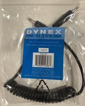 NEW Dynex 4 ft 1.2m Coiled 3.5mm Stereo Audio Cable Black DX-DCAUX - £5.85 GBP