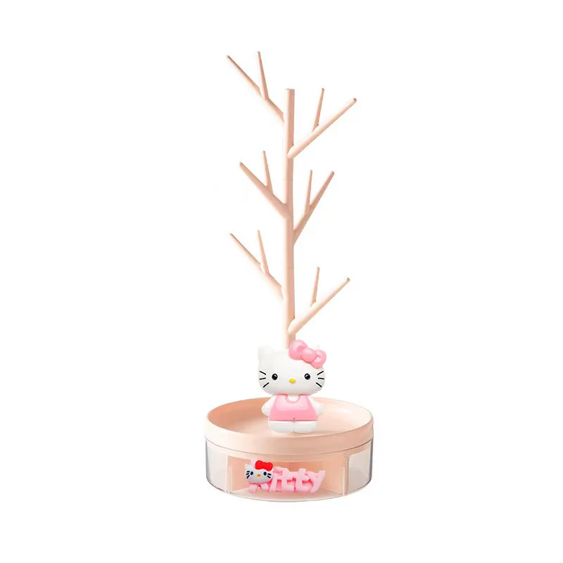 Sanrio Hello Kitty Jewelry Box Cinnamoroll Anime Cartoon Kuromi Kawaii Ring - £15.12 GBP