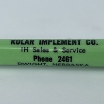 Ritepoint Ballpoint Advertising Pen Kolar Implement Dwight Nebraska VTG AG Farm  - $9.75