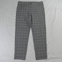 Zoe by Zoe Phoebe Large Gray Glenn Plaid Pull On Skinny Womens Dress Pants - $18.13