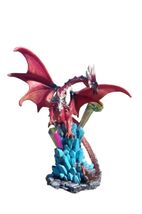 Red Winged Dragon Guardian with Magical Crystals Collectible Figuring H ... - $52.70