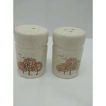 UNBRANDED VTG SALT AND PEPPER SHAKERS FALL TREES 3.5&quot; - £2.31 GBP