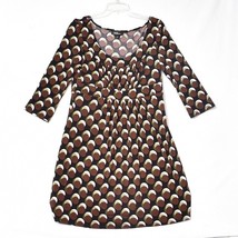 AGB Women&#39;s Dress Circles Brown Size 12 Round Neck - £13.59 GBP