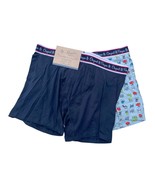 Original Penguin Mens Blue Assorted Stretch Cotton Boxer Briefs - 2 Pack - $267.29 MXN