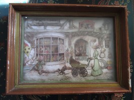 Original Art Anton Pieck Wall Shadow Box Diorama Picture Collage BABY CARRIAGE - £98.92 GBP