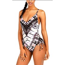 Bar III Swimwear Retro Tie-Dyed Low-Back One-Piece Bathing suit Woman&#39;s XSmall - £33.02 GBP