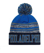 Philadelphia Blended Colors Men&#39;s Winter Knit Pom Beanie Hat (Blue/Khaki) - £11.95 GBP