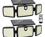 Solar Lights Outdoor, 3 Head Solar Motion Lights Outdoor With 2500Lm 232... - $62.99