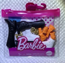 BARBIE By Mattel 5pr Variety Doll Shoes Boots Sized To Original &amp; Petite... - $11.64