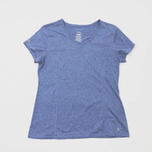 Nike Danskin Now Semi-Fitted Womens Size Large 100% Polyester Blue Short Sleeve - $12.86