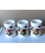 Set Of 3 Vintage Hand Painted Cup 3 1/2&quot; Ceramic Garlic Clove Plant Mini... - $347.08 MXN