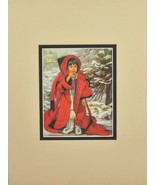 &#39;Winter Baby&#39; by Carol Theroux Print Reproduction 12x9 Mat Ready for Frame - $8.00