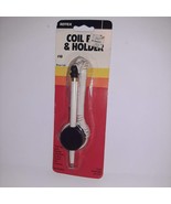 Rotex Coil Pen &amp; Holder Secure Counter Pen w/Plastic Coil Cord Vintage - £7.78 GBP