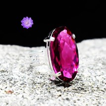 Natural Rhodonite Garnet Cluster Multi-Color Ring Size  925 Silver - £5.86 GBP