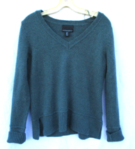 Cynthia Rowley Spruce Green Nubby Soft Wool Blend Stretch Sweater Womens Medium - £17.75 GBP