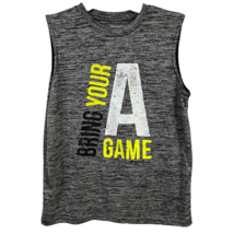 Bring Your A Game Champion Boys Tank Black Space Dye Sleeveless Crew Neck 14/16 - $17.09