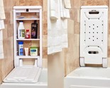 White Bathroom Storage, Anti-Slip Shower Chair, And Bathtub Bench. - $175.99