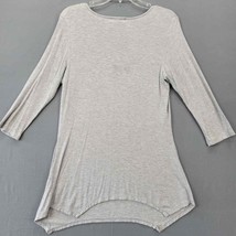Velvet Skye Women Shirt Size M Gray Stretch Preppy Beads Dreamcatcher 3/... - £9.14 GBP