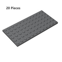 20PCS Part 3028 Brick Plate 6X12 Dark Gray Building Pieces Parts BULK LOT Blocks - £23.46 GBP