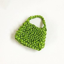 2021 Women Summer Fashion Knitting Small Woven Crochet Bag Silk Weaving Satin Ri - £37.77 GBP