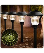 8 Pack Solar Pathway Lights Bright Outdoor Garden Stake Glass Stainless ... - £72.04 GBP