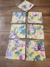 7- Homemade VINTAGE Napkins Made From VTG MATERIAL FALL FRUIT UNUSED for... - £11.86 GBP