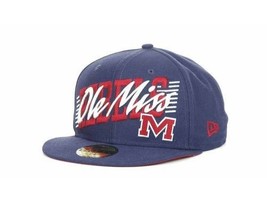 Mississippi Rebels Ole Miss New Era 59FIFTY Writers Block NCAA Cap Hat 7... - £19.66 GBP