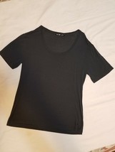 BLK DNM Women&#39;s Black Rayon Scoop Neck T-Shirt XL NWOT - $17.81