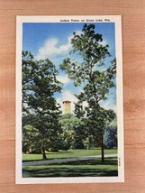 Vintage Judson Tower on Green Lake Wisconsin Unposted Postcard - £3.78 GBP